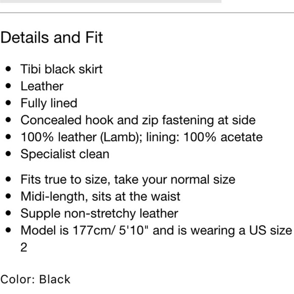 ‼️PRICE FIRM‼️ Tibi Pleated Leather Midi Skirt Size 8 - Picture 6 of 12